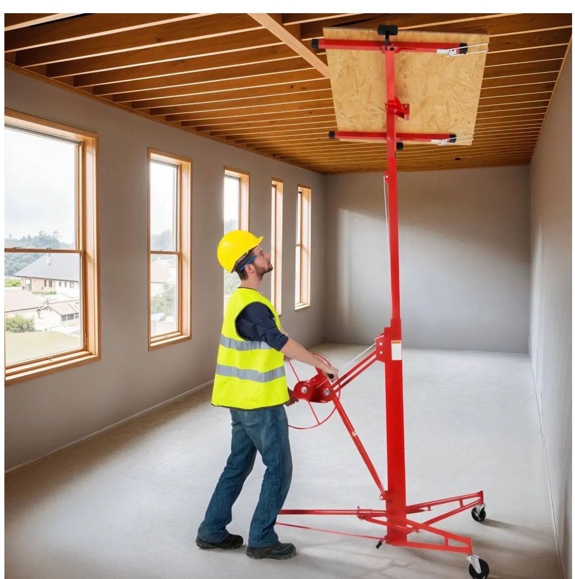 Gipsplaatlift / Platenlift - Verstelbaar en Draaibaar, Ophalen, Zo goed als nieuw