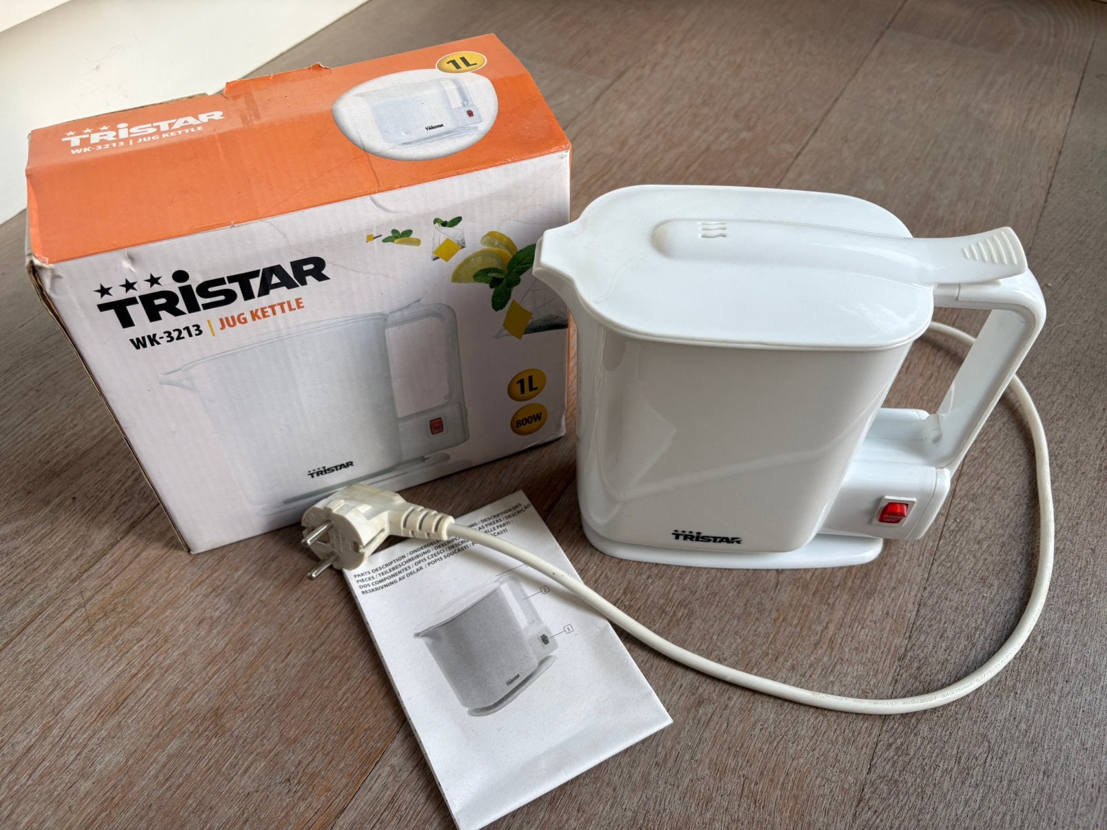 Tristar Waterkoker 1 liter, Witgoed en Apparatuur, Waterkokers, 1 tot 2 liter, Ophalen of Verzenden, Gebruikt