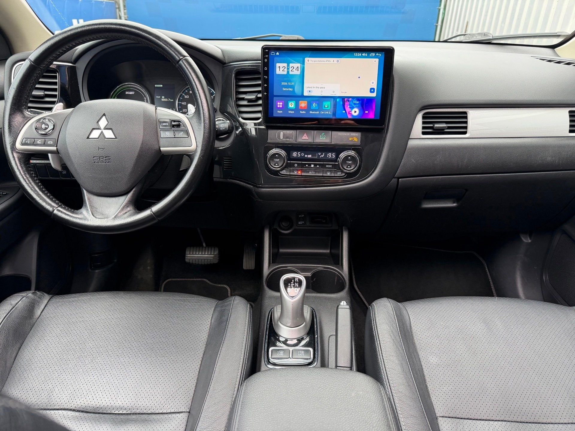 Mitsubishi Outlander 2.0 PHEV Instyle|Trekhaak|StoelVW|Leder, Auto's, Zwart, 4 cilinders, Vierwielaandrijving, Hybride Elektrisch/Benzine