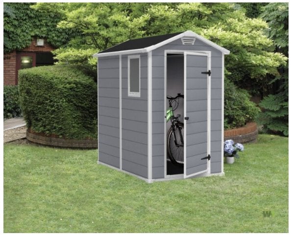 Tuinhuis Manor 4x6S Keter, Tuin en Terras, Kunststof, Tuinhuis, 1 raam, Ophalen