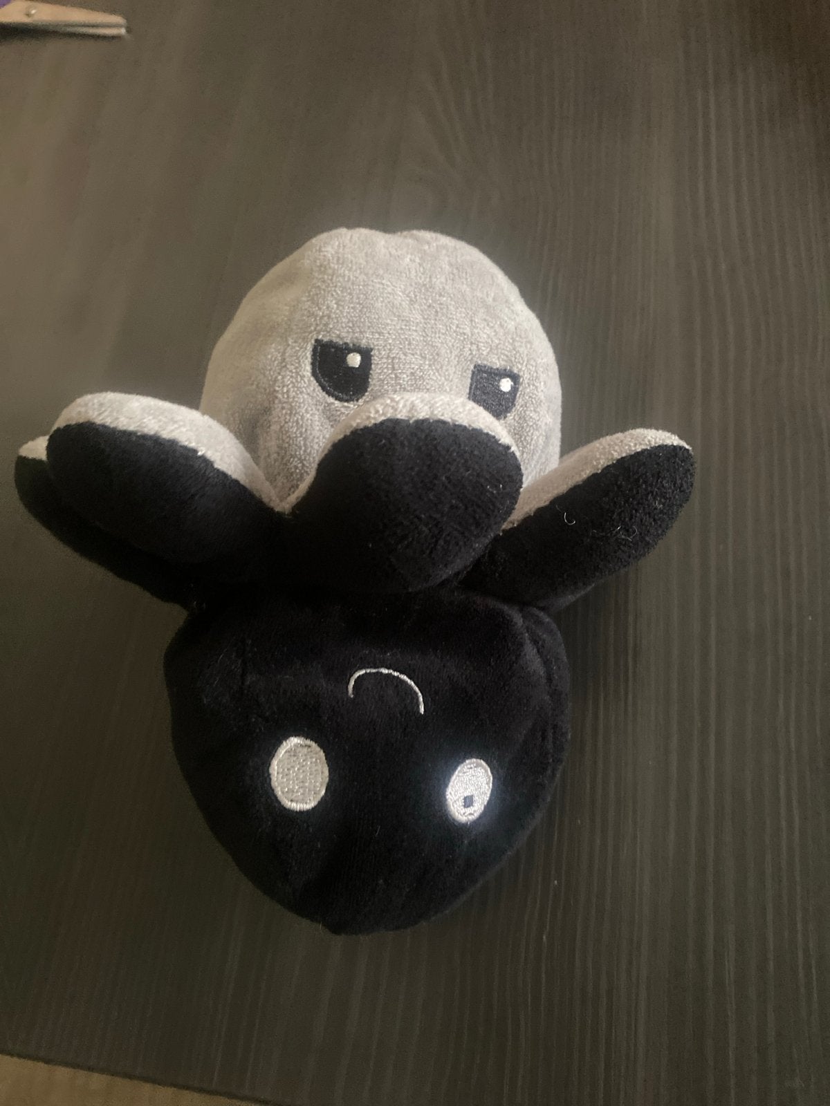 Omkeerbare Pop-up Octopus Knuffel Zwart/Grijs, Overige merken, Overige karakters, Overige typen, Zwart
