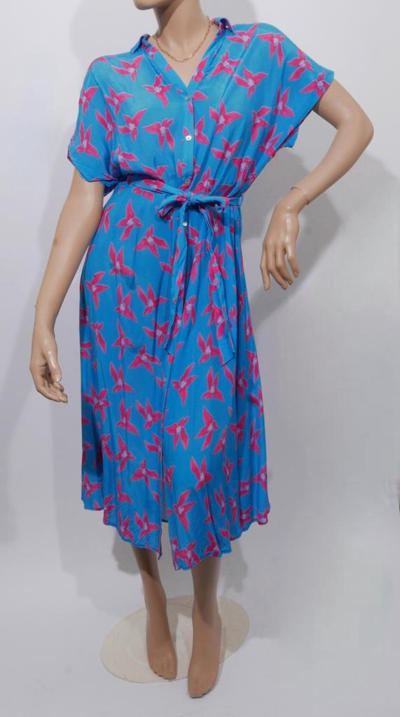 POM AMSTERDAM blauwe blouse jurk maat 40 ZGAN, Maat 38/40 (M), Blauw, Ophalen of Verzenden, Zo goed als nieuw