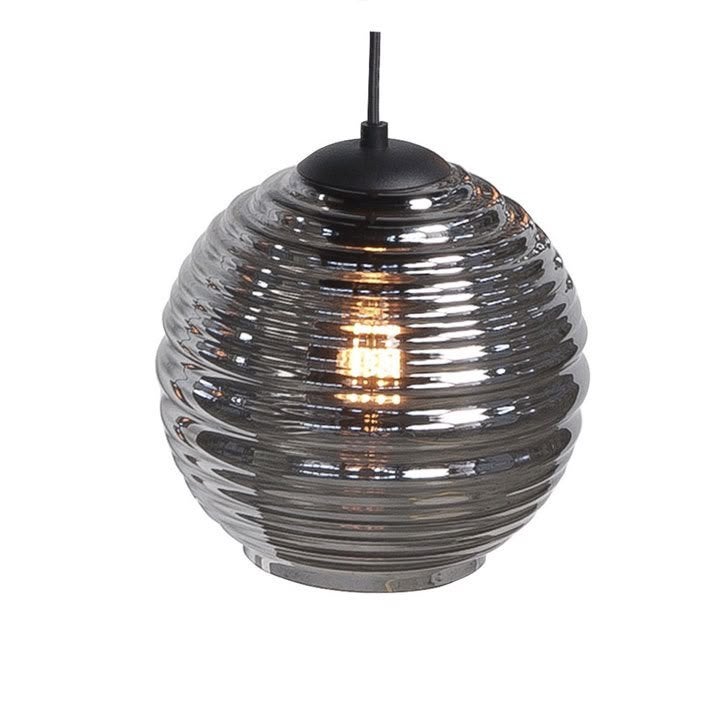 Highlight Fantasy Globe | bol | smoke glas, Huis en Inrichting, Nieuw, Overige fittingen, Ophalen of Verzenden, Glas