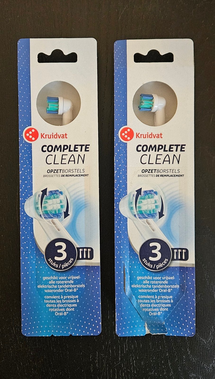 Kruidvat Complete Clean Opzetborstels - 2x3 stuks, Ophalen of Verzenden, Nieuw, Mondverzorging