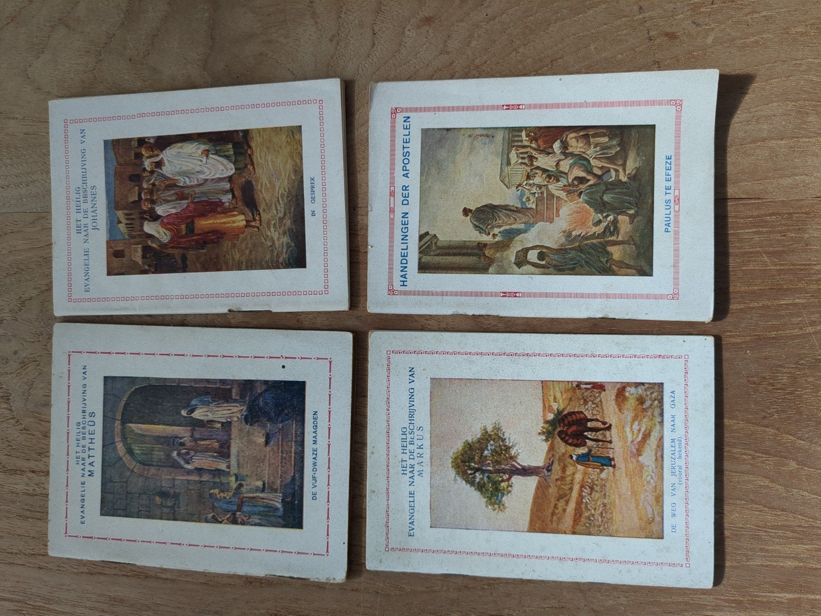 Oude Bijbelboekjes met Plaatjes - Evangelieën en Handelingen, Ophalen of Verzenden, S. van der Schaar