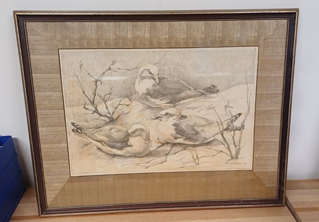 Houtskooltekening / ets van Tini van Doornik - 1931, Antiek en Kunst, Ophalen of Verzenden, Gesigneerd