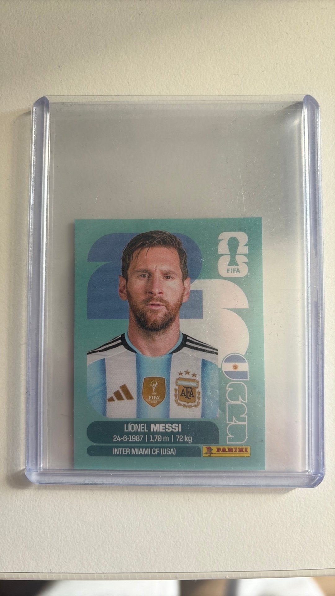 Messi panini wk sticker, Ophalen of Verzenden, Nieuw, Sticker