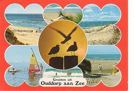 Ansichtkaart	Ouddorp	7-luik, Verzamelen, Ansichtkaarten | Nederland, Verzenden, 1960 tot 1980, Gelopen, Zuid-Holland