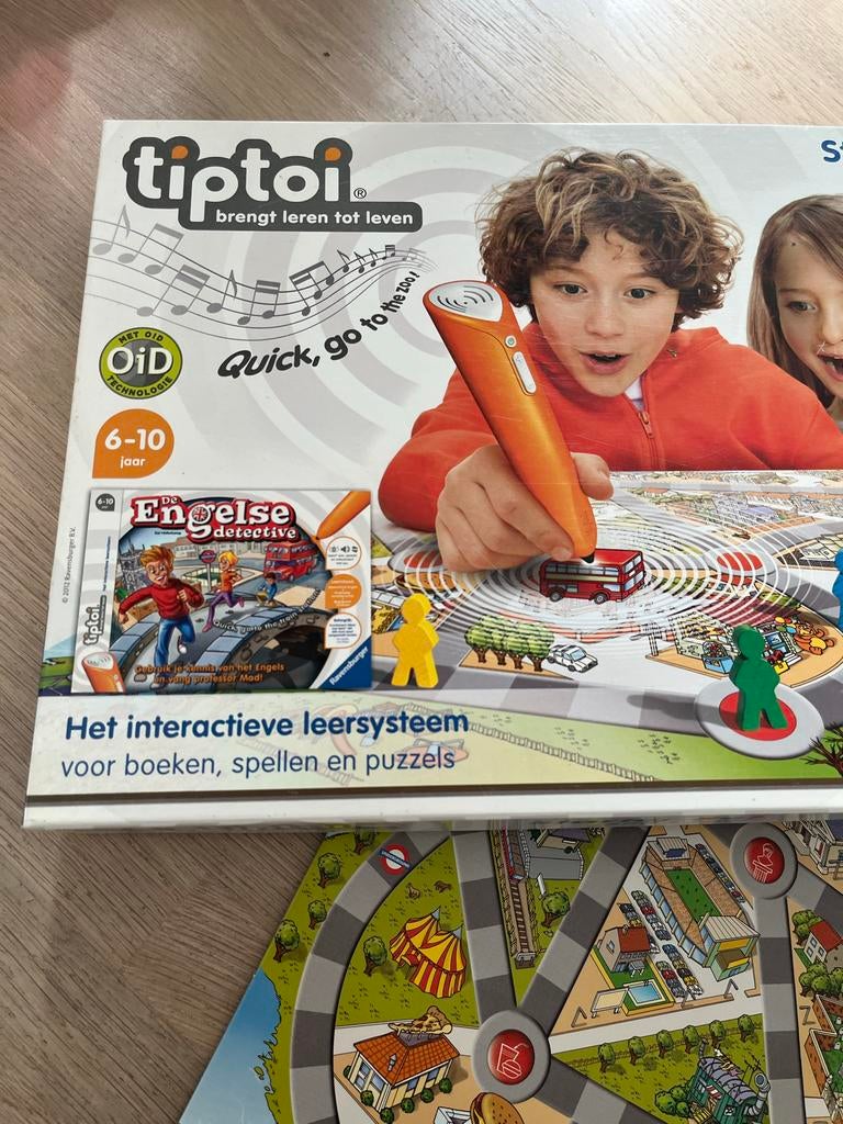 Tiptoi De Engelse Detective (zonder stift), Een of twee spelers, Ophalen of Verzenden, Zo goed als nieuw