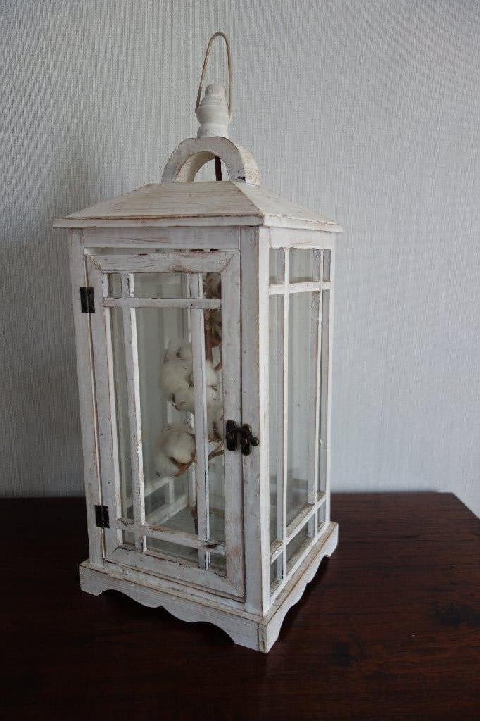 Houten nostalgische lantaarn, Ophalen of Verzenden