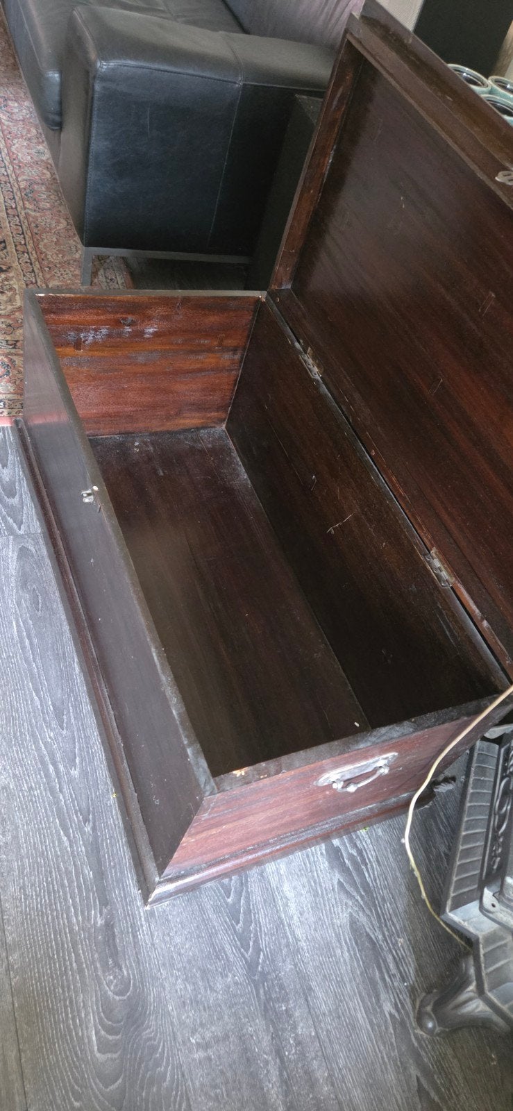 Vintage houten kist - 100x50x45 cm, Gebruikt, 100 tot 150 cm, Ophalen of Verzenden, 5 – 50