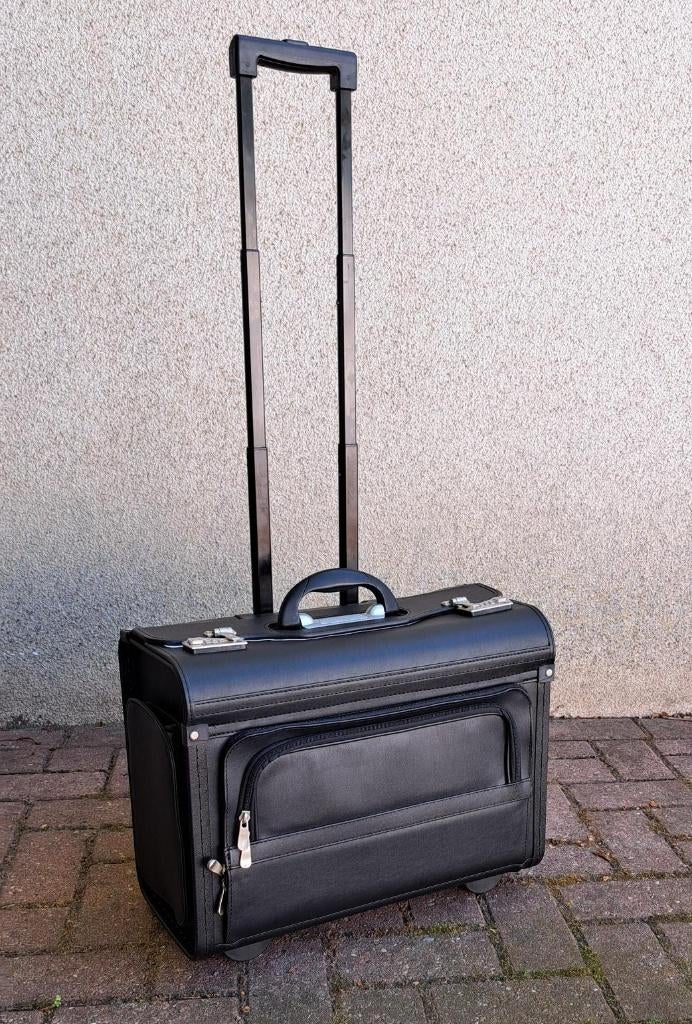 PVC pilotenkoffer zwart, Wieltjes, Overige materialen, Nieuw, Minder dan 50 cm