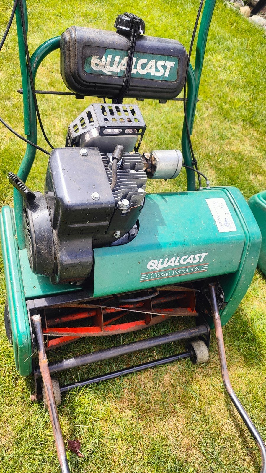 Qualcast Classic Petrol 43s Benzine Kooimesmaaier, Gebruikt, Opvangbak, Benzine-grasmaaier, 40 t/m 49 cm