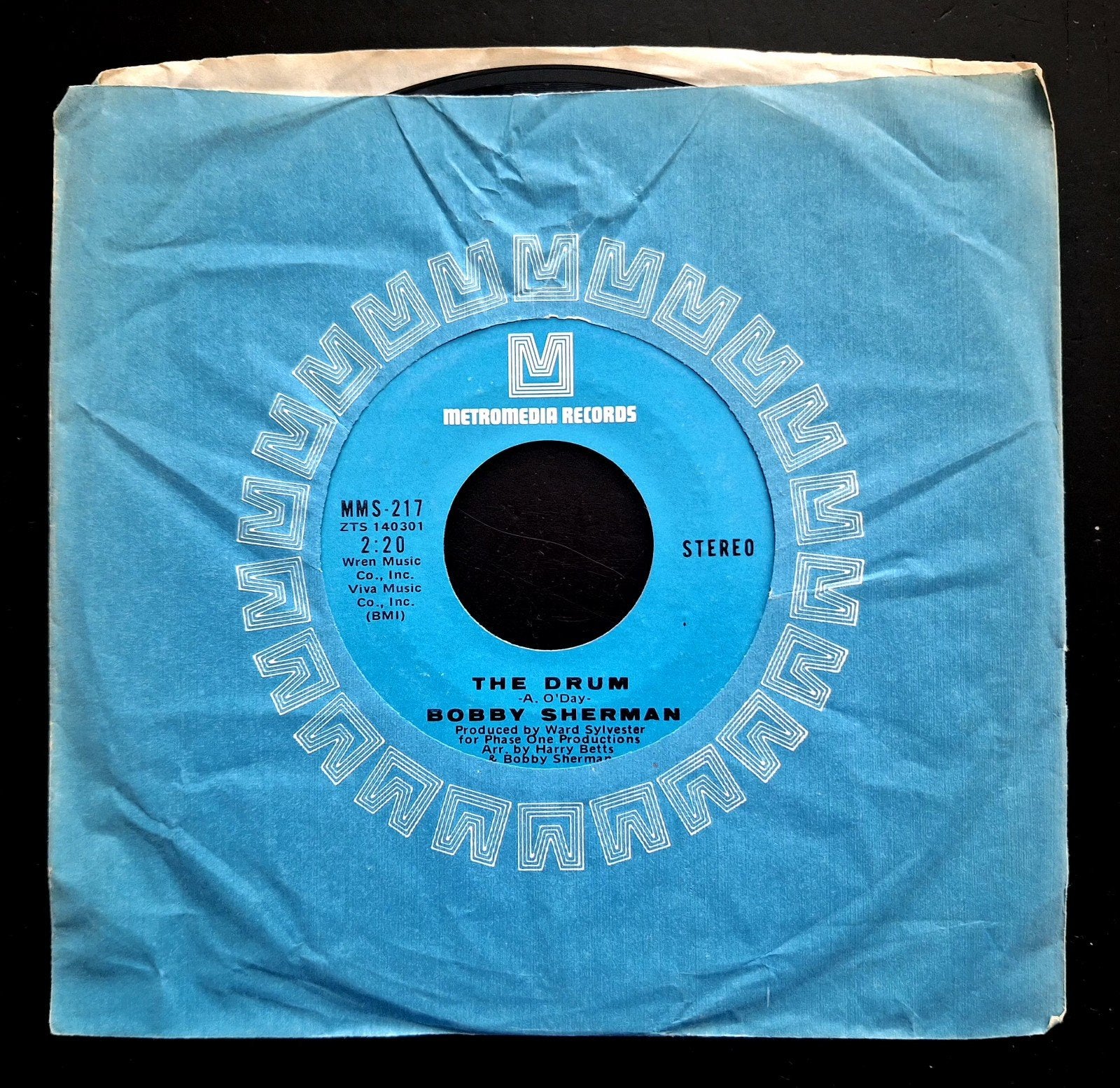 7"/SINGLE  BOBBY SHERMAN - The Drum, Ophalen of Verzenden, Gebruikt, Pop