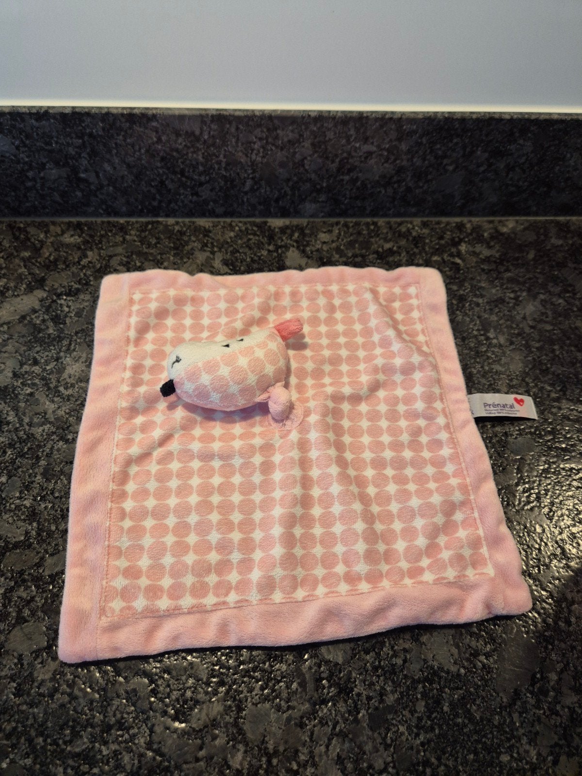 Prenatal - Knuffeldoekje Vogel roze/wit, Ophalen of Verzenden, Overige typen