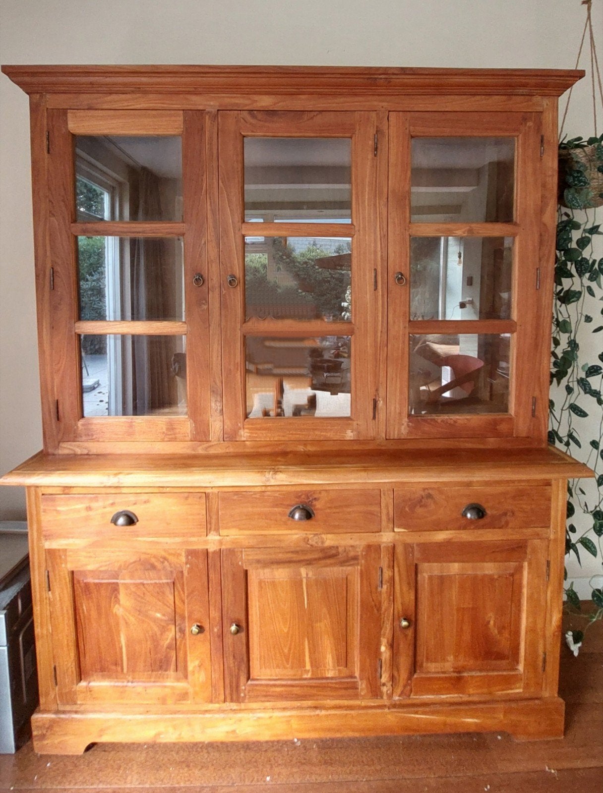 Teakhouten buffetkast, Ophalen, Gebruikt, 200 cm of meer, 150 tot 200 cm
