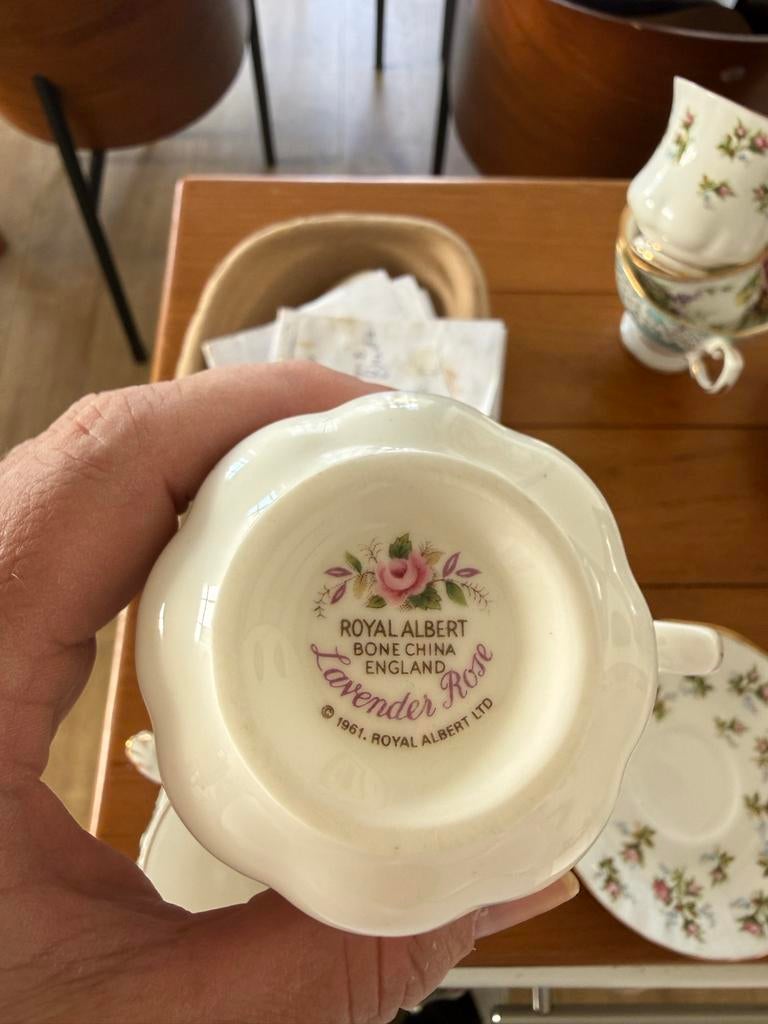15 Royal Albert kop en schotels, diverse patronen, ca. 1950, Antiek en Kunst, Antiek | Porselein, Ophalen of Verzenden