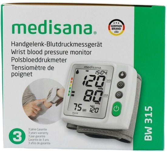 medisana BW 315 - Polsbloeddrukmeter, Diversen, Verpleegmiddelen, Ophalen of Verzenden