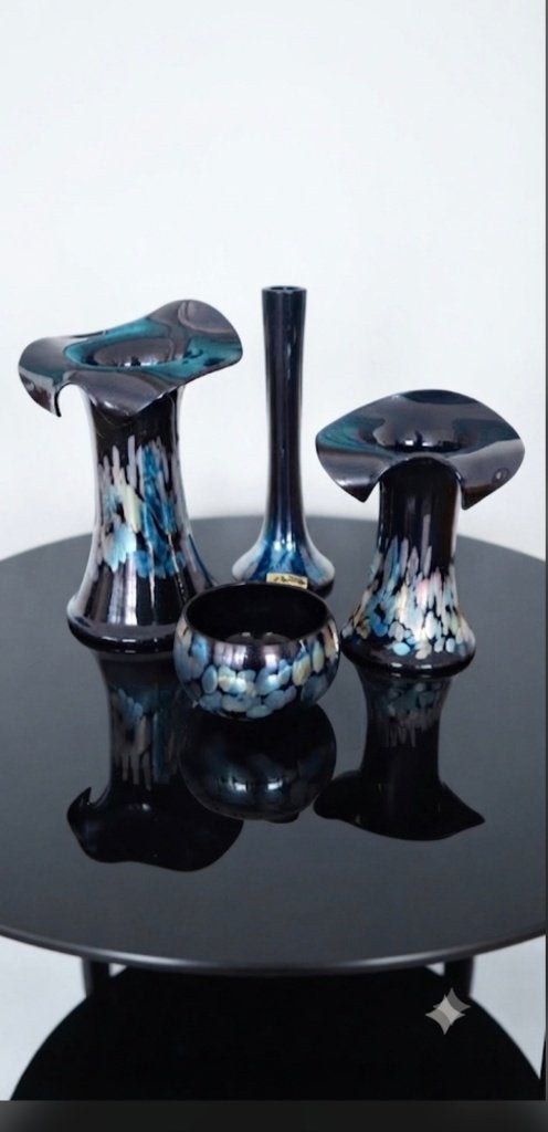 Set 4 Erwin Eisch Mid-Century Modern Studioglas/Murano stijl, Ophalen