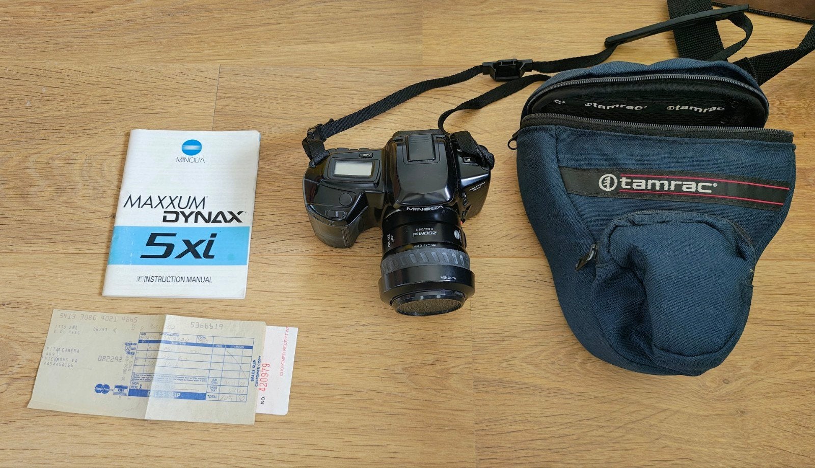 Minolta Dynax 5xi Spiegelreflexcamera met lens en tas, Ophalen of Verzenden, Gebruikt, Spiegelreflex, Minolta