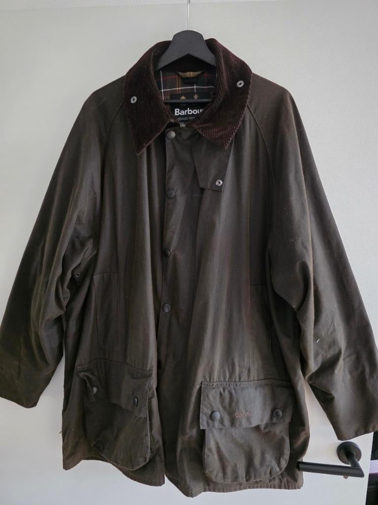 Barbour Classic Beaufort Wax Jacket - Olive - XXL, Barbour, Overige maten, Ophalen of Verzenden, Gedragen