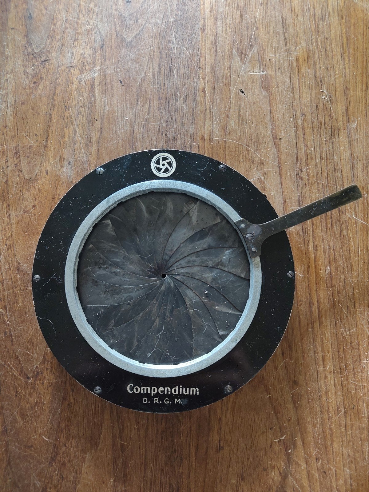 Antiek Compendium Iris Diafragma voor Camera/Projector, Overige merken, Overige typen, Ophalen of Verzenden, Gebruikt