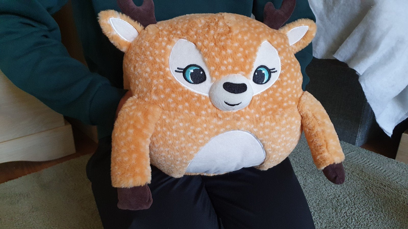 Grote handwarmer knuffel hert., Ophalen of Verzenden, Zo goed als nieuw, Overige typen