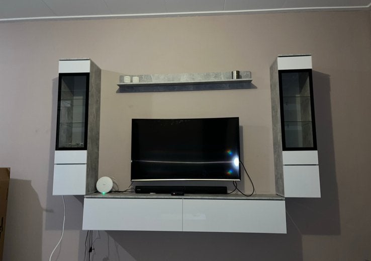 Meubella wandmeubel, Huis en Inrichting, Kasten | Televisiemeubels, Ophalen, Kunststof, 100 tot 150 cm, 150 tot 200 cm