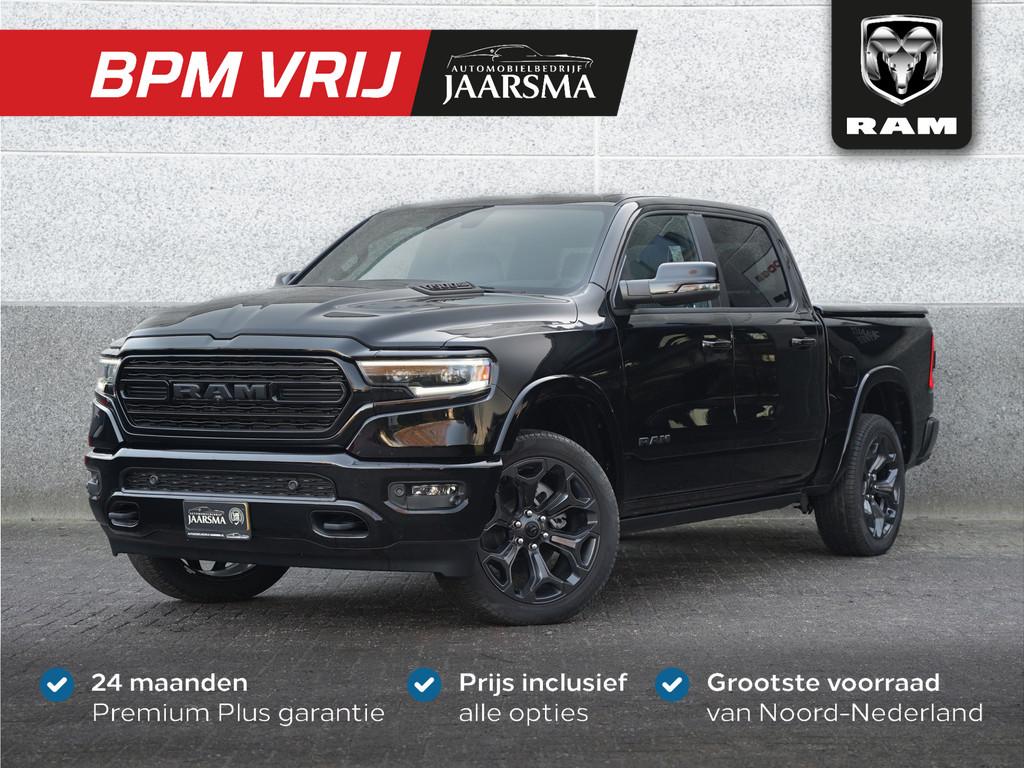 Dodge Ram 1500 5.7 V8 4x4 Crew Cab Limited Night | Multifunc, Auto's, Dodge, Automaat, 5654 cc, 402 pk, Zwart