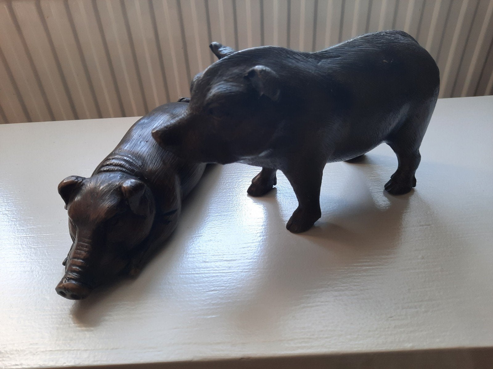 bronzen varkens beelden, Ophalen, Brons