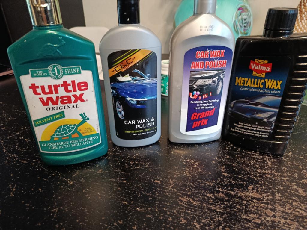 4 flessen autowax: Turtle Wax, Valma Metallic Wax & meer, Auto diversen, Onderhoudsmiddelen, Ophalen of Verzenden