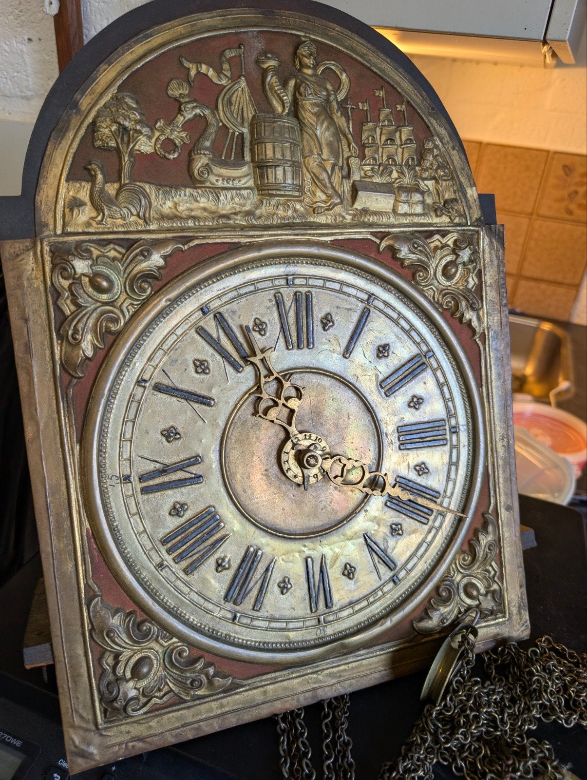 Antiek Fries uurwerk. €30., Antiek en Kunst, Ophalen