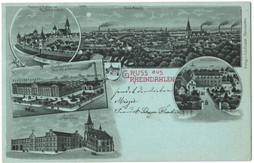 Rheindahlen 1898  bij Mönchengladbach, Verzenden, Voor 1920, Gelopen, Duitsland