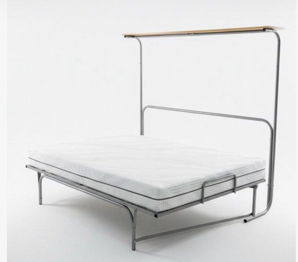 Opklapbed 140 cm x 200 cm incl matras en topper, Huis en Inrichting, Ophalen, Tweepersoons, 140 cm, Zo goed als nieuw
