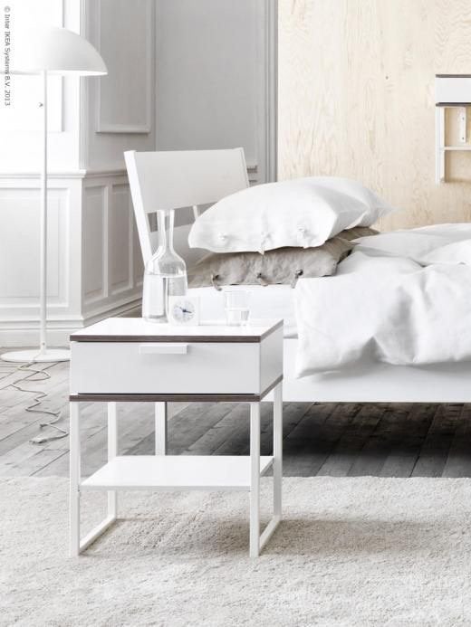 2x IKEA TRYSIL nachtkastje, Ophalen, Zo goed als nieuw, Minder dan 45 cm, Minder dan 55 cm