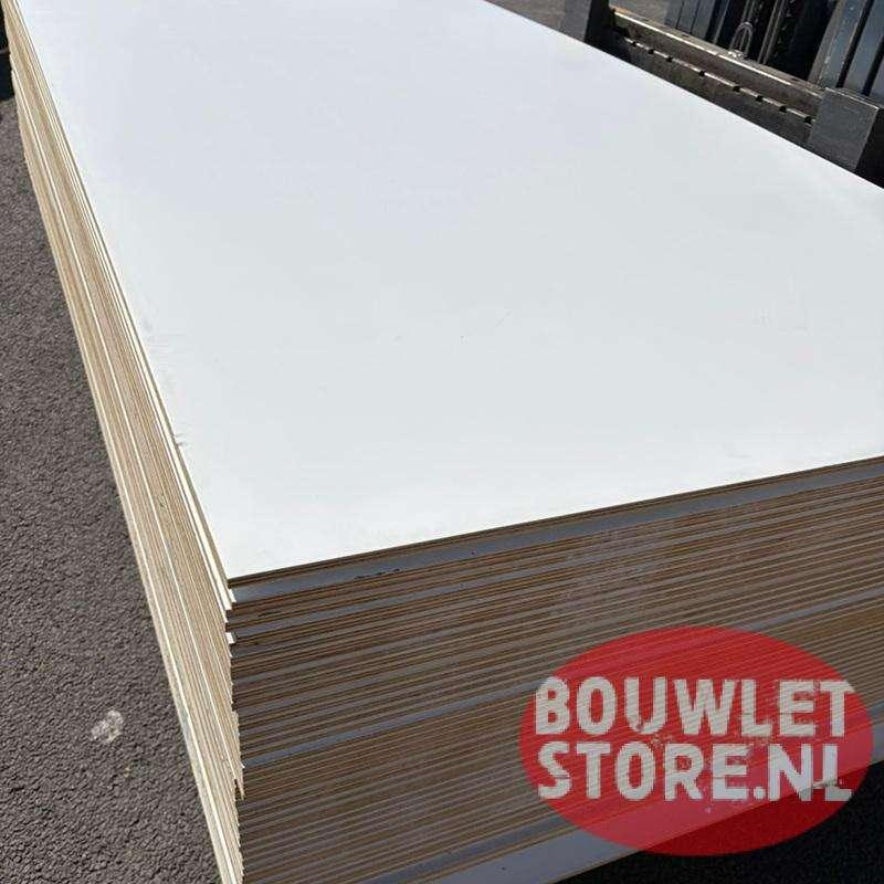 Multiplex 15 mm | Duraprime paint wit | WBP | 3100x1530mm, Niet ingevuld, Multiplex, Minder dan 20 mm, Niet ingevuld