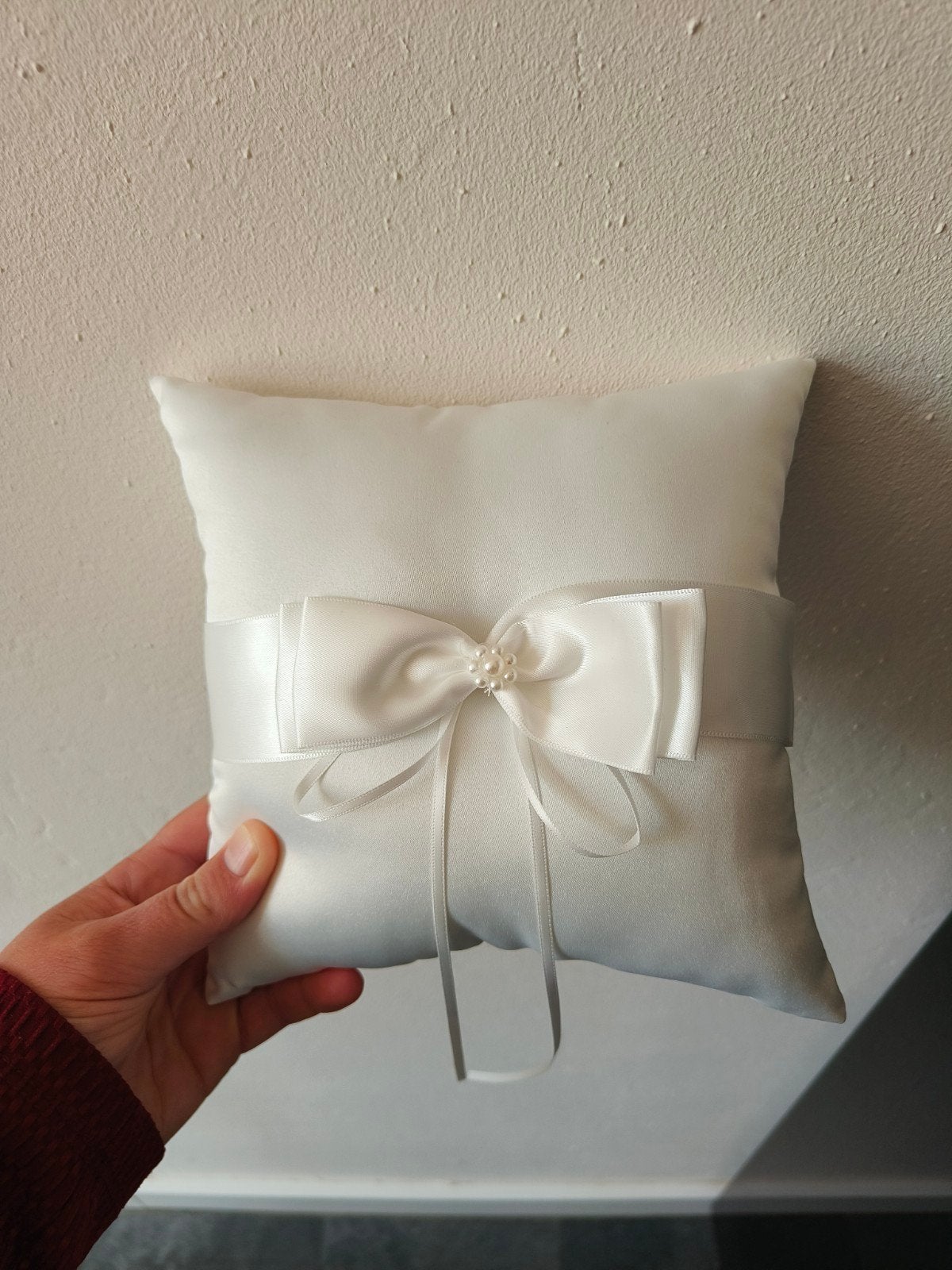 Nieuw ringkussen voor bruiloft, ca. 15x15cm, Ophalen, Nieuw, Wit, Accessoires