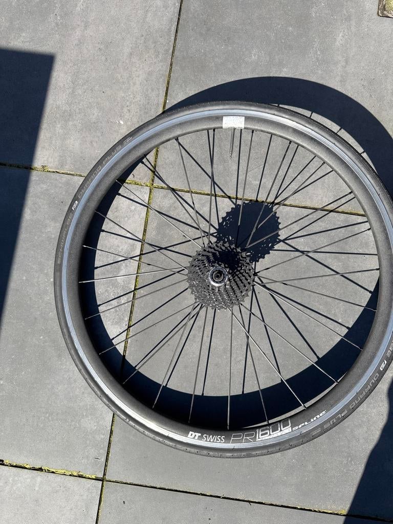 DT Swiss PR 1600 Spline wielen met Schwalbe Durano Plus, Ophalen of Verzenden, Zo goed als nieuw, Wiel
