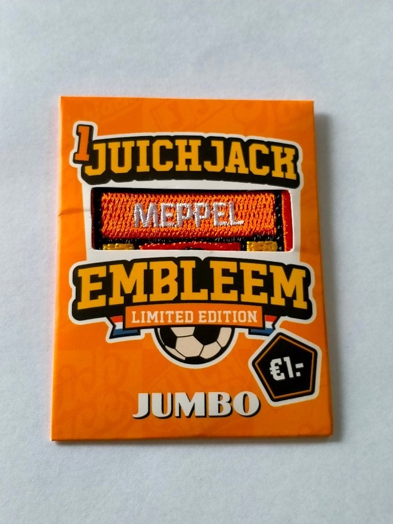 Jumbo juichjack embleem MEPPEL limited Edition juich jack, Ophalen of Verzenden, Nieuw, Overige binnenlandse clubs, Poster, Plaatje of Sticker