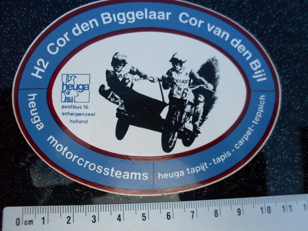 sticker H2 Cor den Biggelaar Cor van den Bijl zijspannen, Verzenden, Zo goed als nieuw, Sport