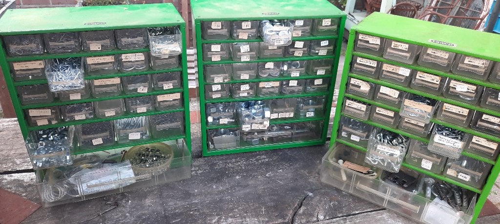 8x sorteerkast met o.a schroeven e.d., Ophalen, Zo goed als nieuw, Minder dan 50 mm, Overige typen