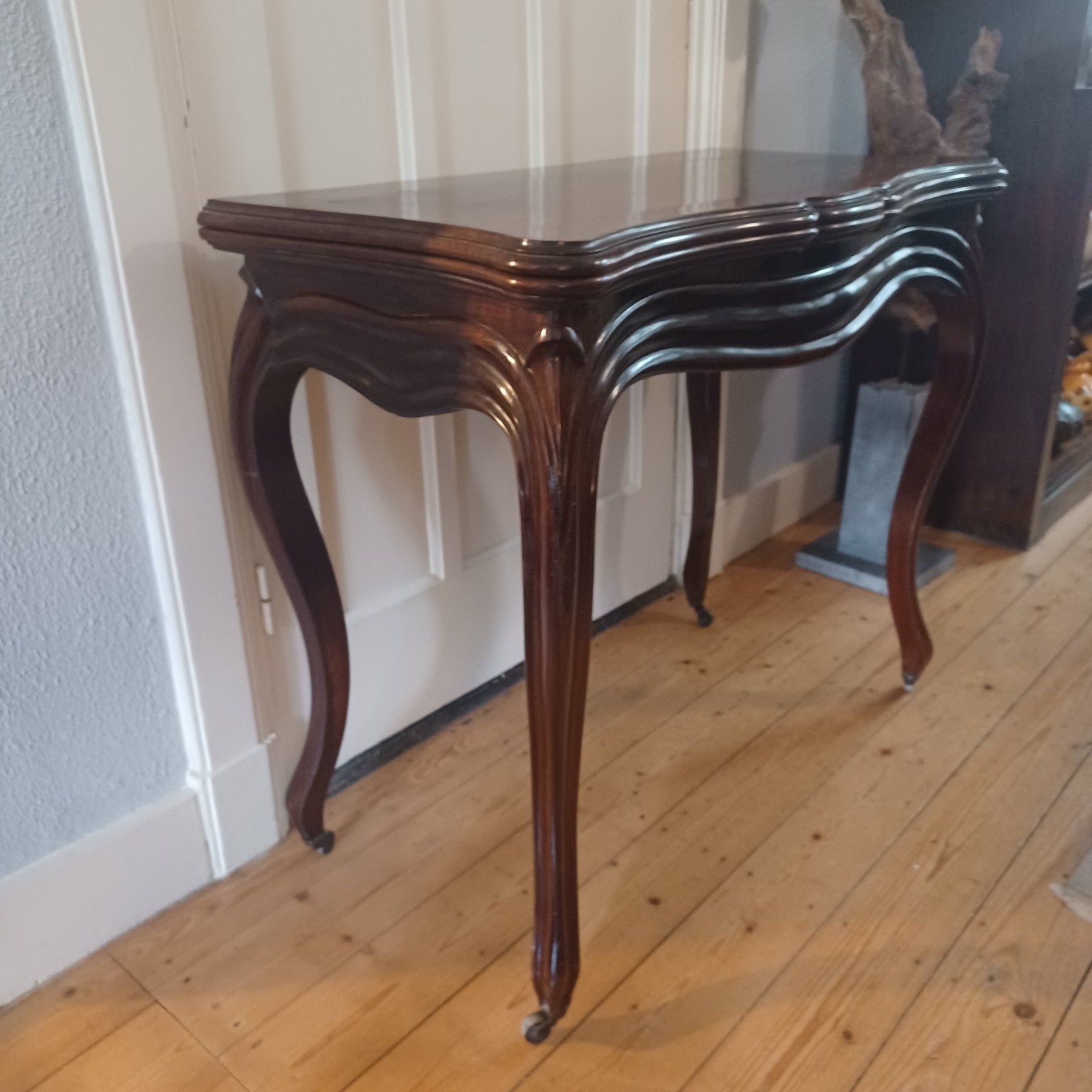 Mahoniehouten bijzettafel sidetable kaarttafel, Ophalen