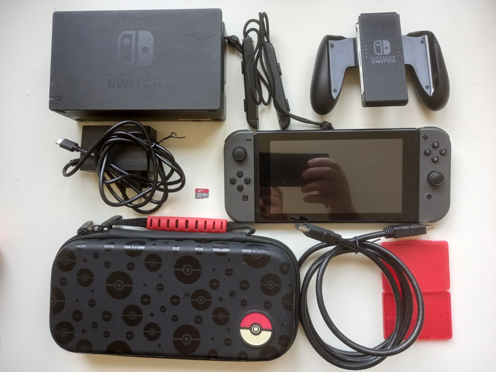 Nintendo Switch met SD kaart 64 GB, Ophalen of Verzenden, Gebruikt, Met 1 controller, Switch Original