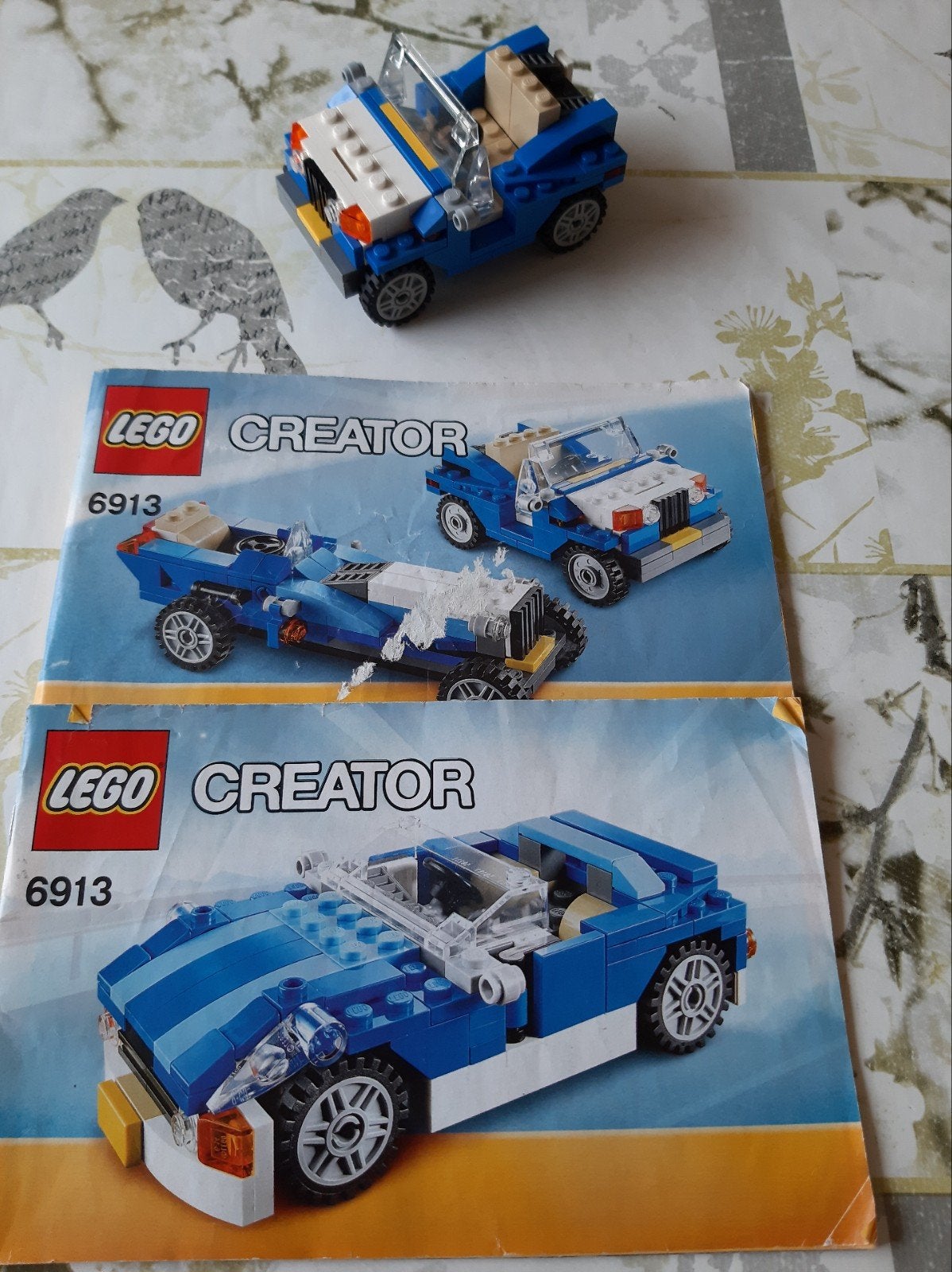 Lego Creator 6913 Blauwe Sportwagen met Instructies, Kinderen en Baby's, Lego, Inclusief instructies, Ophalen of Verzenden, Zo goed als nieuw