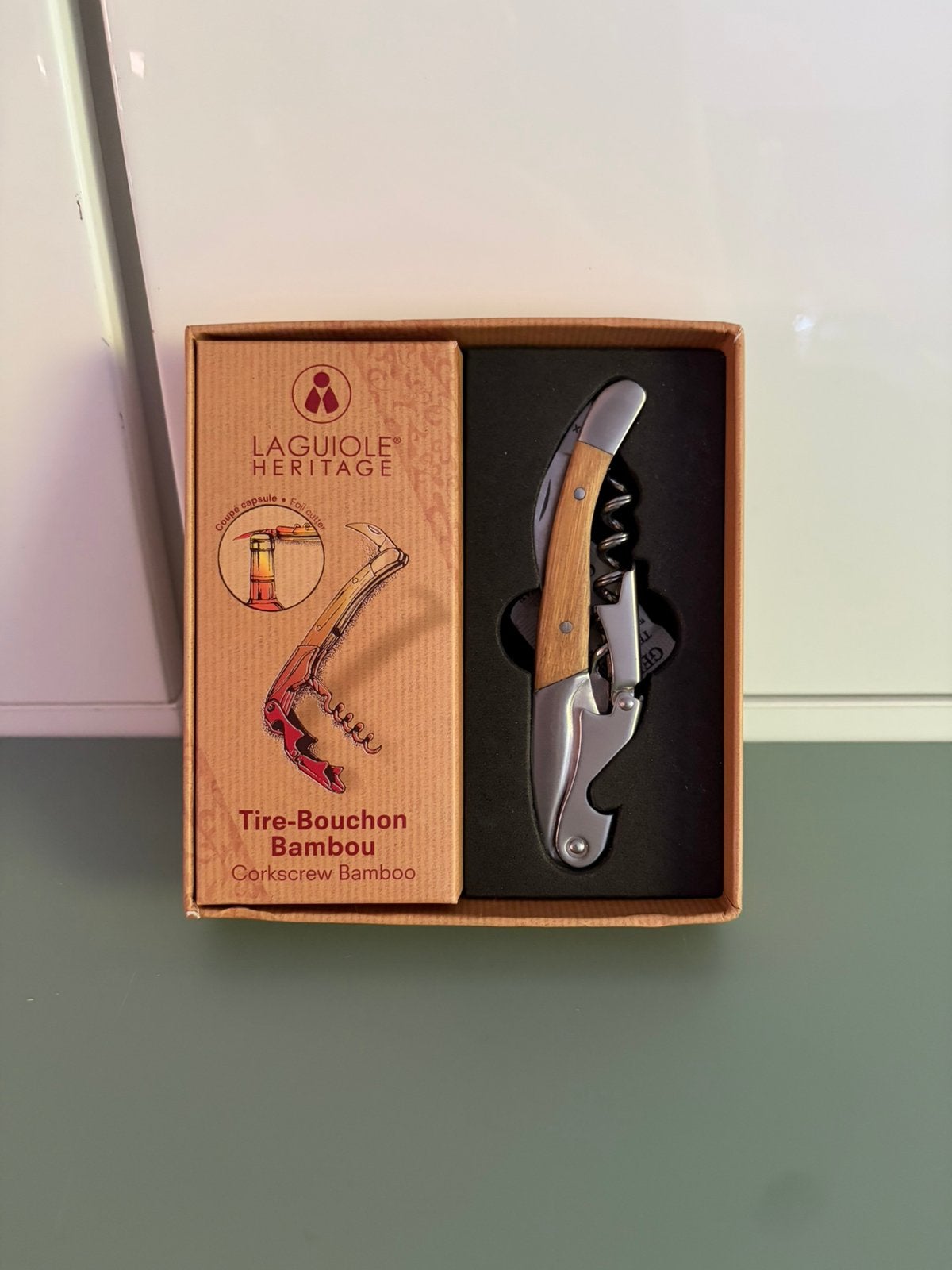 Laguiole Heritage kurkentrekker NIEUW, Overige typen, Nieuw, Ophalen of Verzenden, Natuurlijk materiaal
