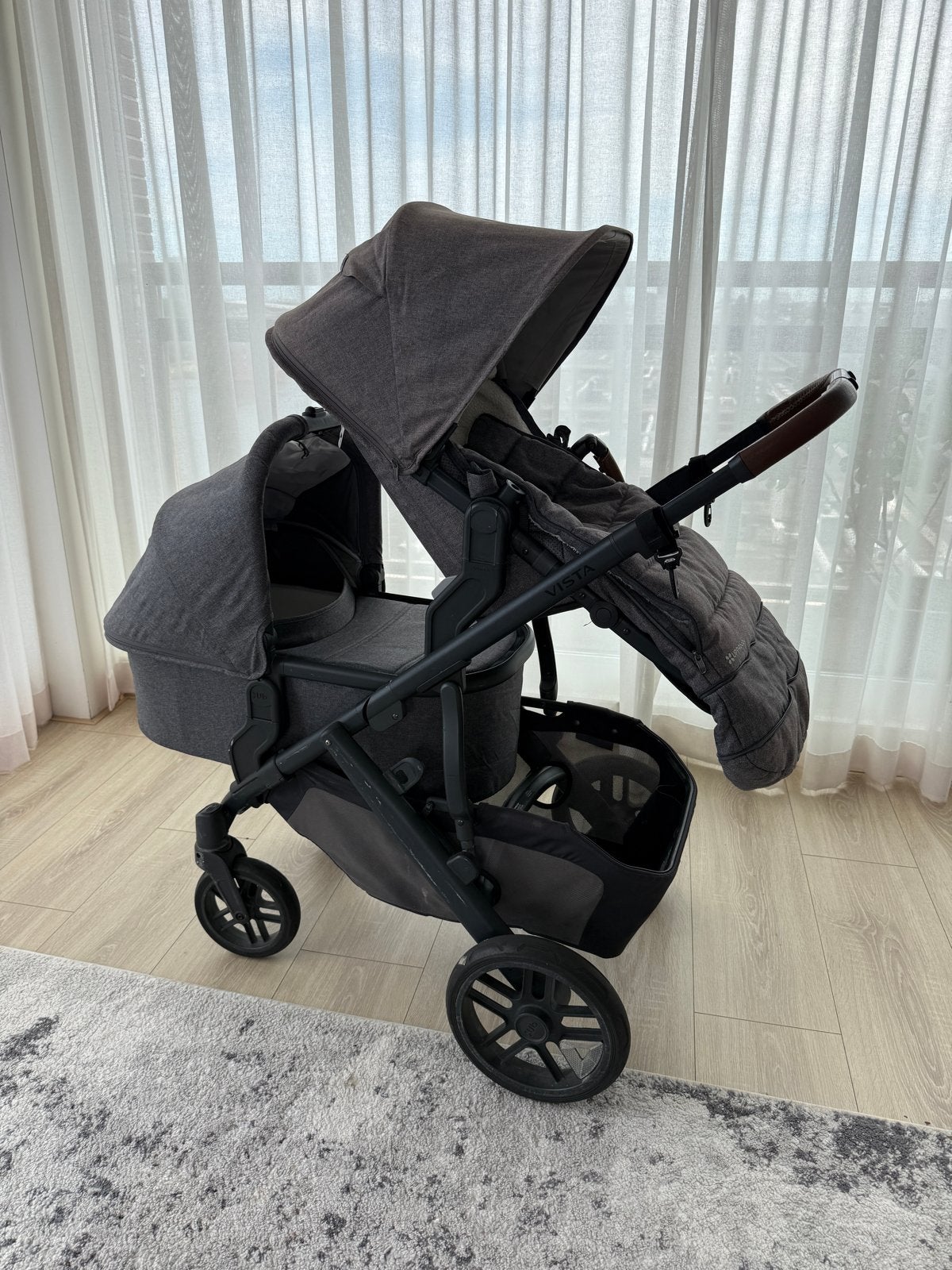 UPPAbaby Vista V2 Combiwagen met Reiswieg en Meer, Gebruikt, Duowagen, Combiwagen, Ophalen