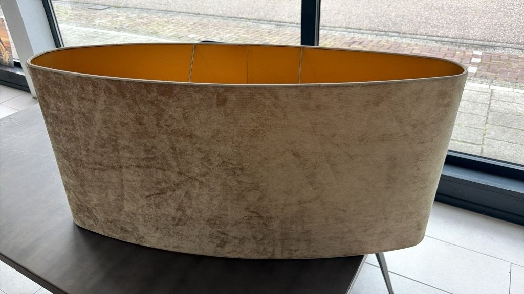 Prachtige Grote Ovale Lampenkap, Ophalen, Beige, Ovaal