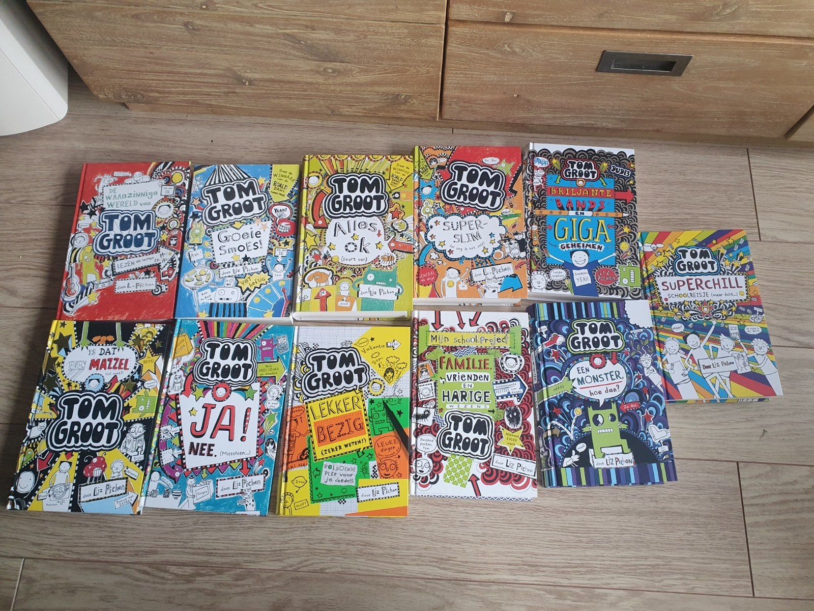 boeken waanzinnige wereld van Tom Groot, Boeken, Kinderboeken | Jeugd | 10 tot 12 jaar, Ophalen of Verzenden, Gelezen, Liz Pichon
