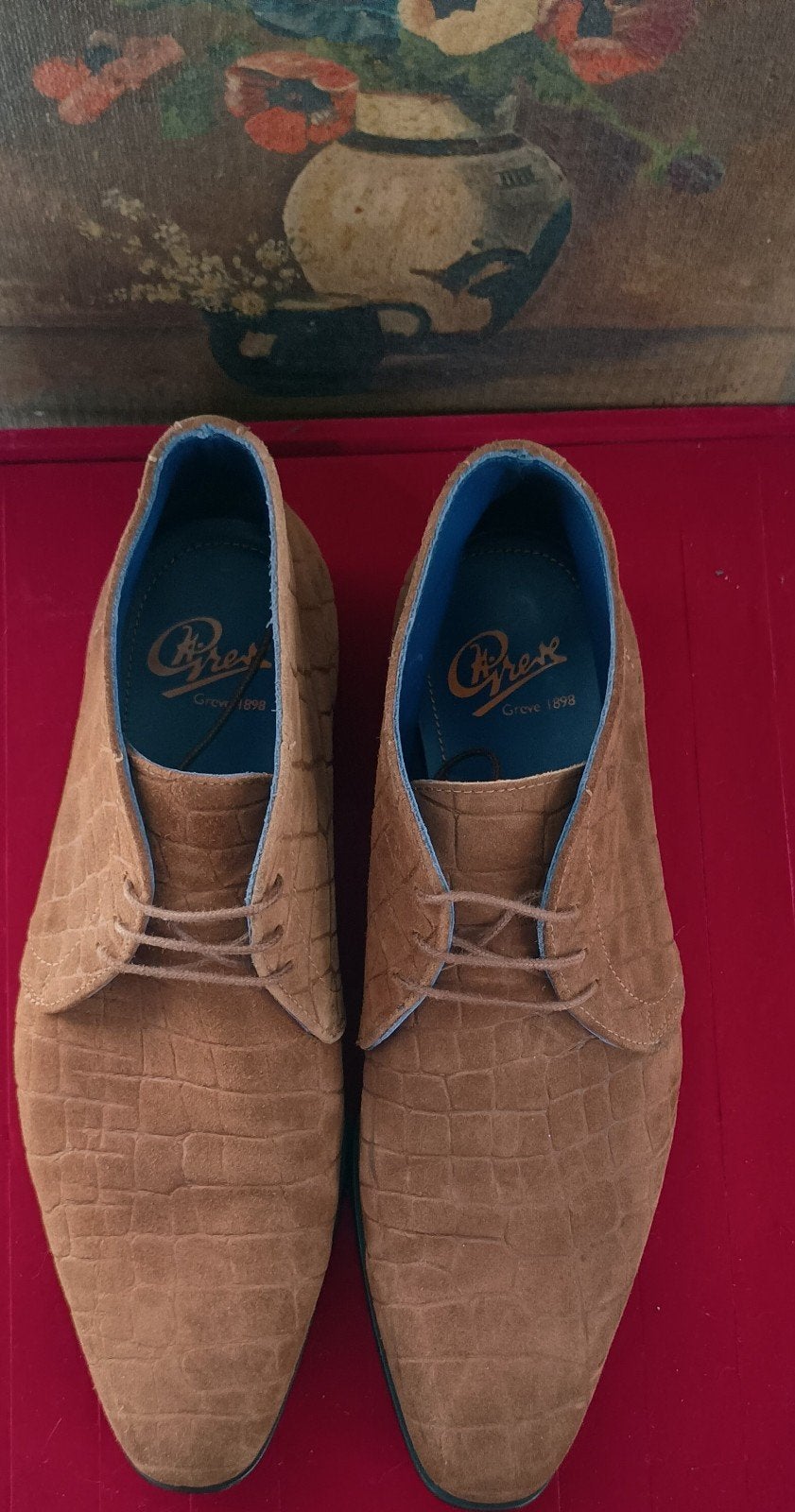 Gréve 1898 suede veterschoenen maat 8(42), Kleding | Heren, Schoenen, Bruin, Ophalen of Verzenden, Zo goed als nieuw, Greve