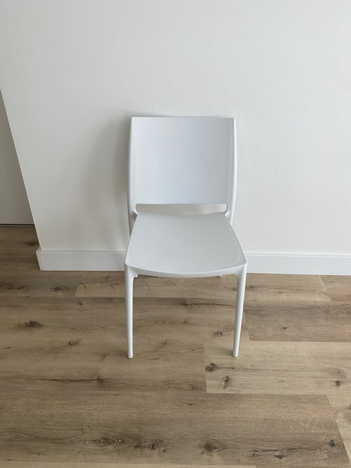 witte kunststof stoel - perfect voor eetkamer of kantoor, Ophalen, Kunststof, Wit, Zo goed als nieuw